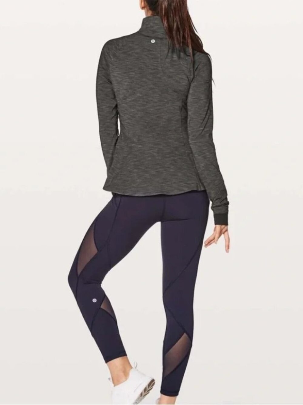 Lululemon Heather Gray Gait Keeper Full-Zip Athletic Jacket Sz 8 - Picture 3 of 10